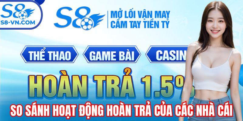 So sánh hoạt động hoàn trả tại các nhà cái